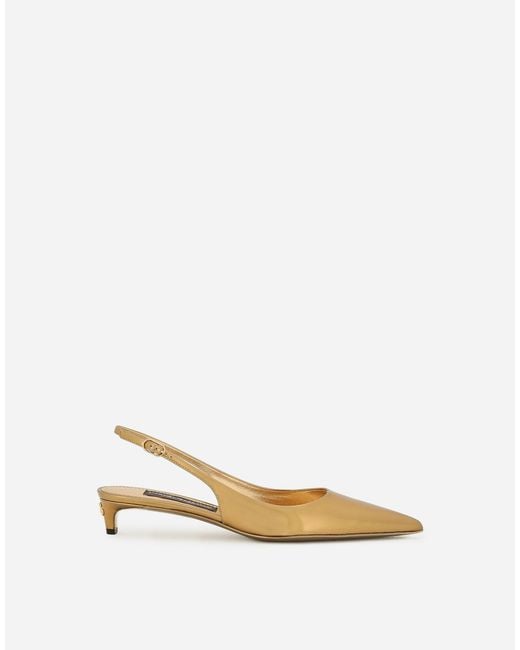 Dolce & Gabbana スリングバックパンプス カーフスキン Natural