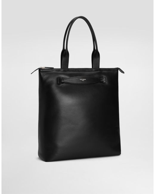 Dolce & Gabbana Shopper Aus Kalbsnappaleder in Black für Herren