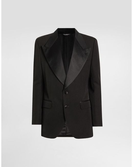メンズ Dolce & Gabbana Single-Breastedwool And Silk Blend Jacket Black