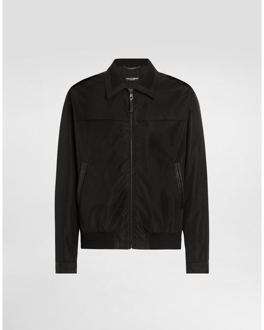 Dolce & Gabbana Black Canvas Bomber Jacket With Tag for men
