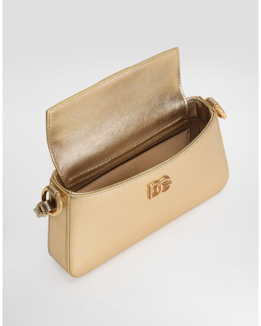 Dolce & Gabbana Natural Laminated Calfskin Phone Bag