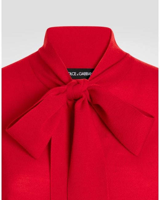 Dolce & Gabbana Red Virgin Wool Pullover�