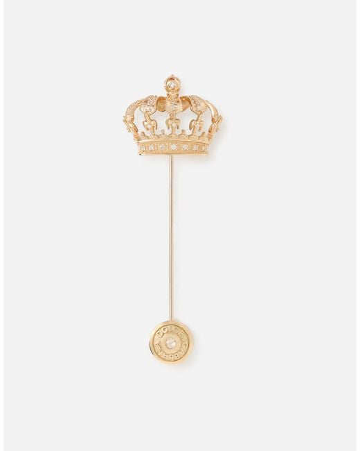 Dolce & Gabbana White Royal Brooch 18-Carat And Diamonds for men