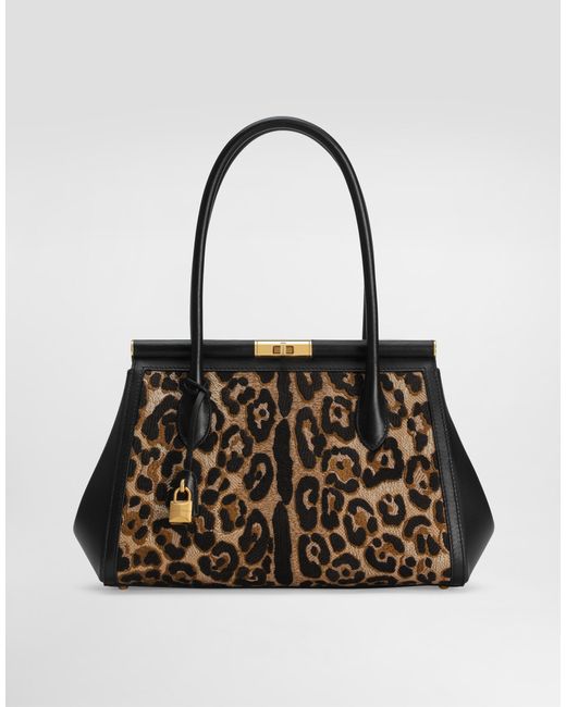 Dolce & Gabbana Marlene Everyday Bag With Thread Embroidery Black