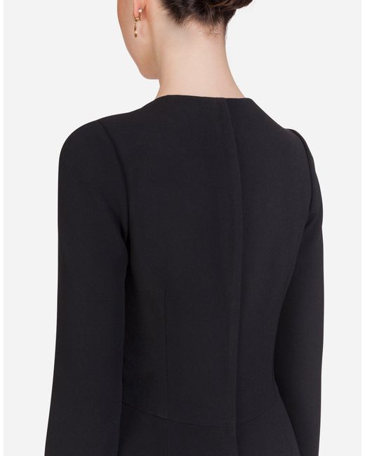Dolce & Gabbana Black Kleid mit U-Ausschnitt