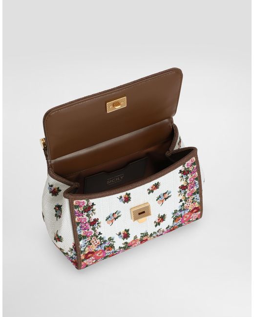 Dolce & Gabbana Pink Sicily Medium Embroidered Handbag