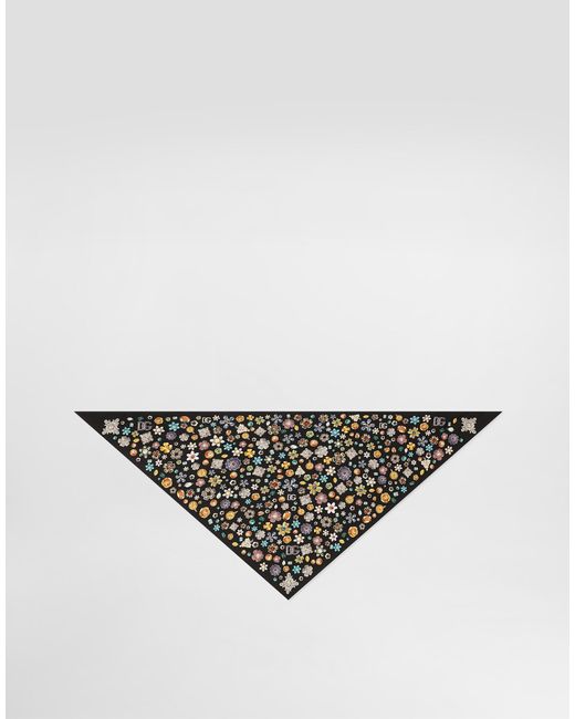 Dolce & Gabbana Silk Twill Stole Black