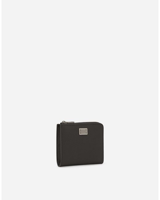 Dolce & Gabbana White Dauphine Calfskin Card Holder for men