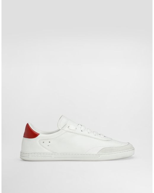 Dolce & Gabbana White Saint Tropez Light Calfskin Sneakers