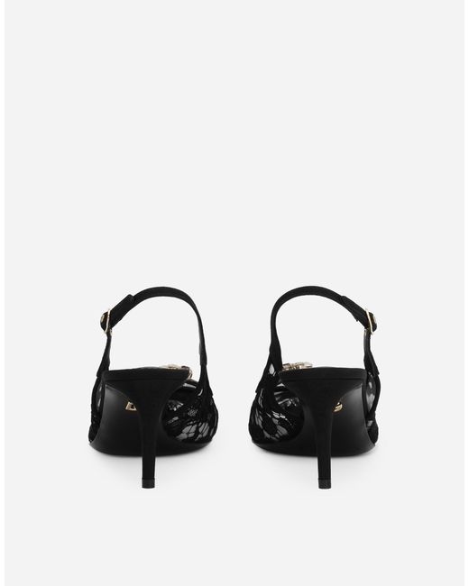Dolce & Gabbana スリングバックパンプス レインボーレース ルレックスレース White