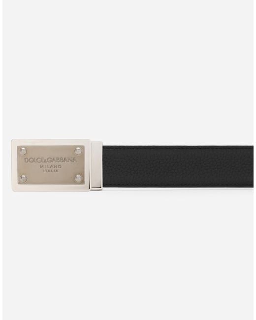 メンズ Dolce & Gabbana Metal Buckle Plate Natural