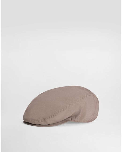 Dolce & Gabbana Gray Wool Poplin Flat Cap for men