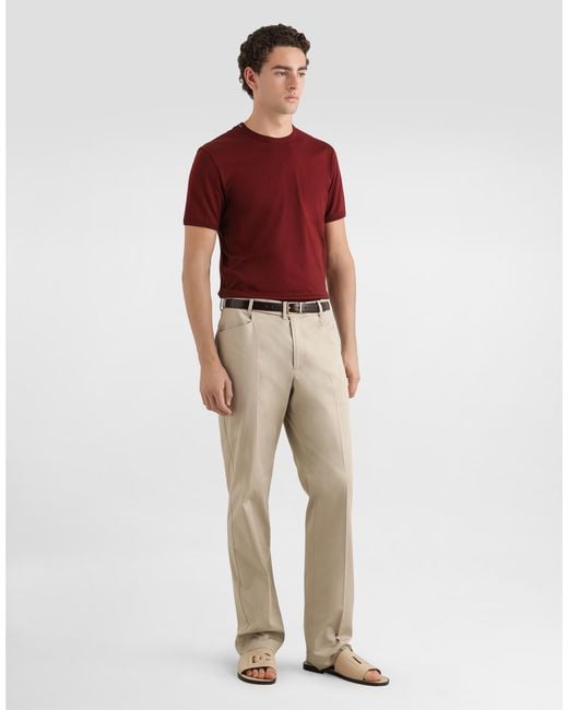 Camiseta De Algodón Dolce & Gabbana de hombre de color Red