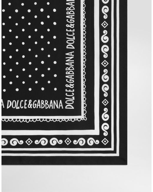 Foulard En Soie À Bandana Dolce & Gabbana pour homme en coloris Black