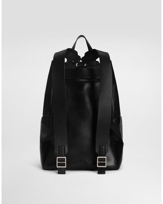 Dolce & Gabbana Rucksack Aus Kalbsnappaleder in Black für Herren