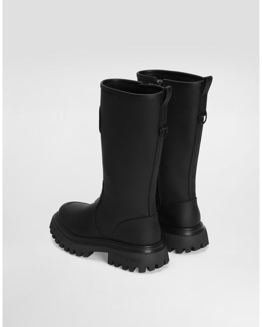 Dolce & Gabbana Black Calfskin Boots