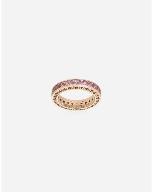 Dolce & Gabbana White Ring Anna Aus Rotgold 18 Kt Mit Rosa Saphiren