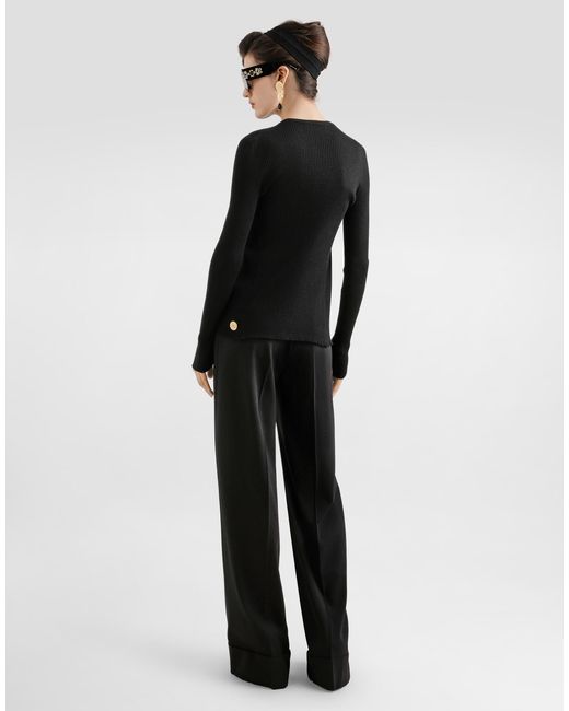 Dolce & Gabbana Black Cashmere Cardigan