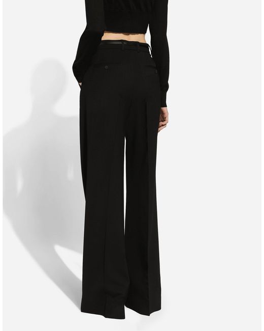 Dolce & Gabbana パラッツォパンツ ツイル Black