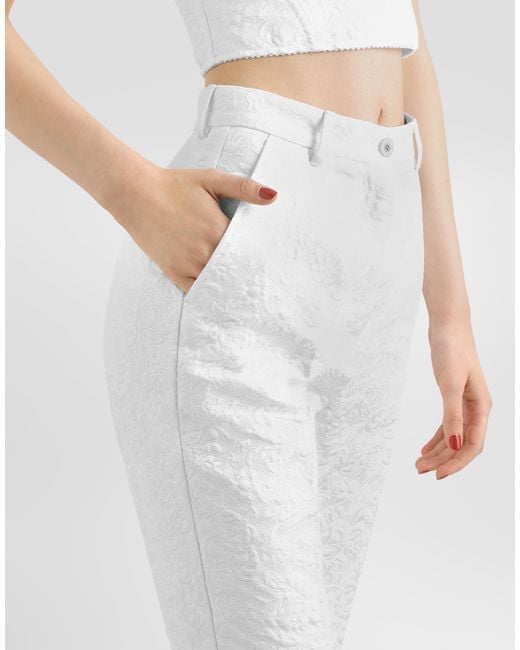 Dolce & Gabbana White Pantalone