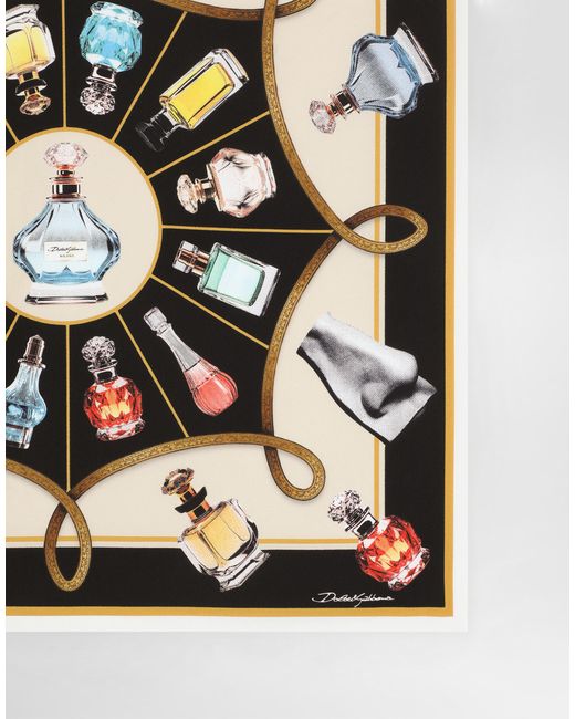 Fular De Seda Con Estampado Perfumes Dolce & Gabbana de hombre de color Multicolor