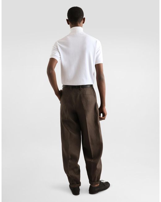 Dolce & Gabbana White Short-Sleeved Cotton Polo-Shirt for men