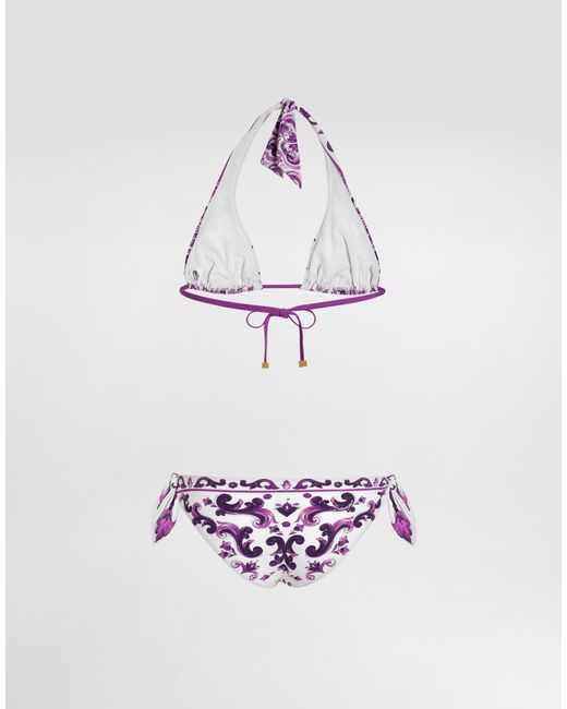 Dolce & Gabbana White Triang Imb+Slip Fioc�
