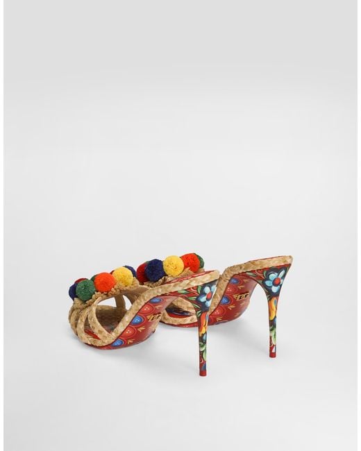 Dolce & Gabbana Multicolor Ciabatta Tacco