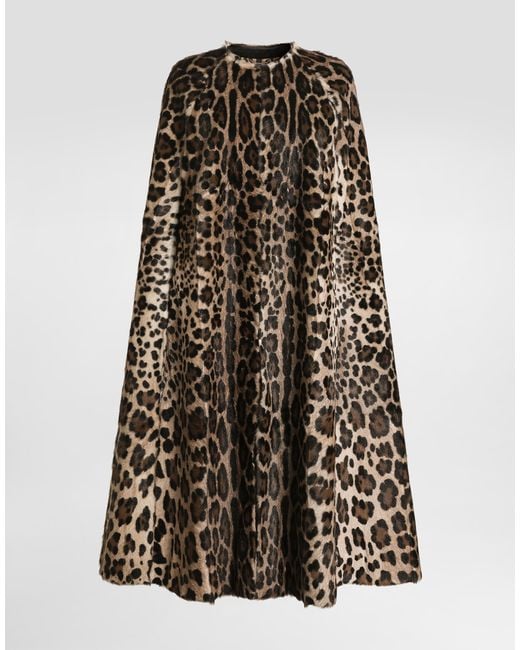 Dolce & Gabbana Multicolor Leo Kid Leather Cape