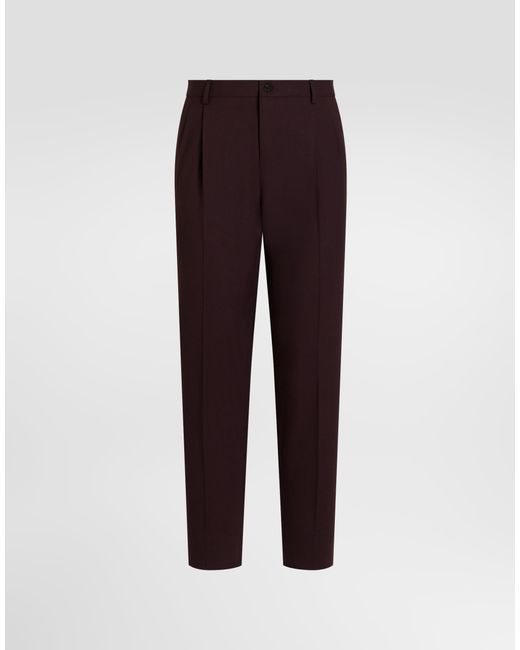 Dolce & Gabbana Multicolor Virgin Wool Trousers for men