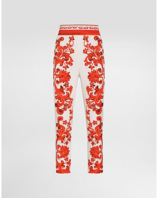 Dolce & Gabbana Red Leggings
