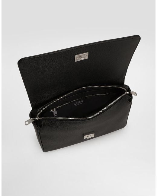 メンズ Dolce & Gabbana Calfskin Sicily Bag Black
