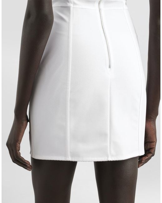 Dolce & Gabbana White Corset-Style Slip Dress