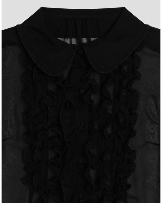 Dolce & Gabbana Black Chiffon Shirt