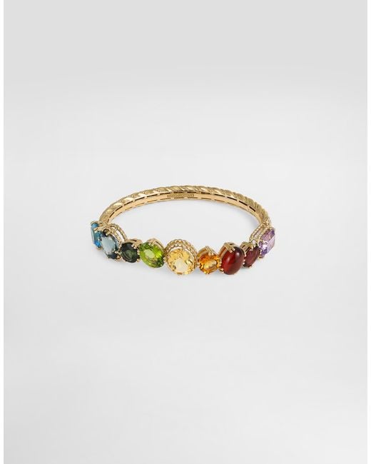 Dolce & Gabbana White Bracelet 18-Carat And Multicolored Gems