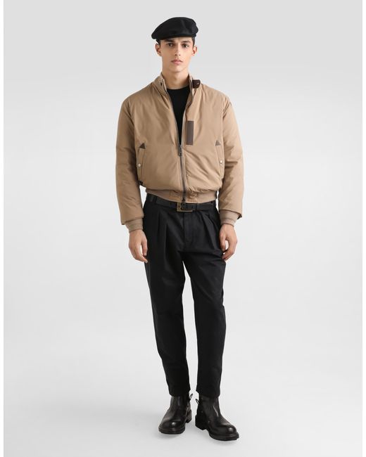 Dolce & Gabbana Natural Satin Padded Jacket for men