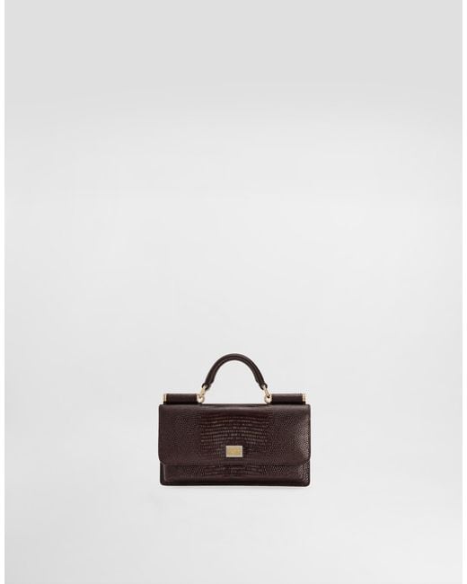 Dolce & Gabbana Black Iguana-Print Mini Bag