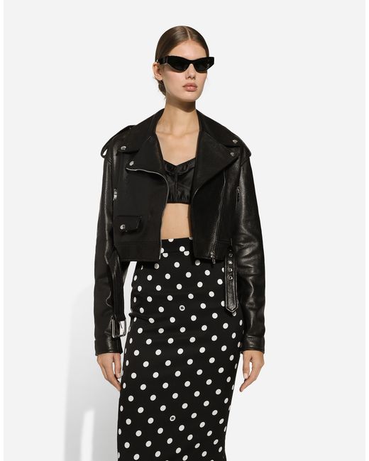 Dolce & Gabbana Black Leather Jackets