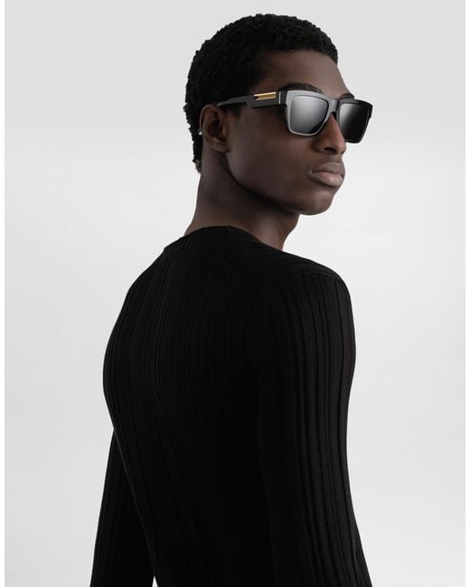メンズ Dolce & Gabbana シルク ロングスリーブ シャツ Black