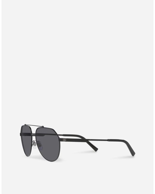 メンズ Dolce & Gabbana Gros スクエアフレーム サングラス Gray