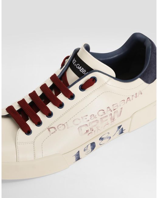 Dolce & Gabbana Natural Portofino Light Strobel Calfskin Sneakers for men
