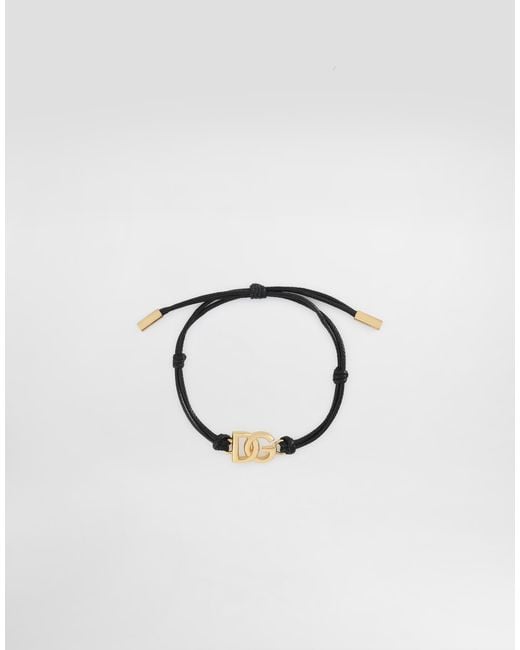 Dolce & Gabbana Blue Cord Bracelet With Dg Logo for men