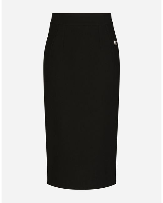 Dolce & Gabbana ロンゲットスカート ウールクロス Black
