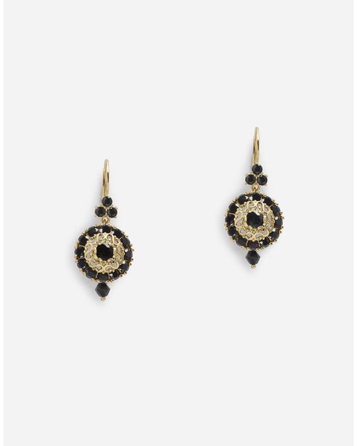 Dolce & Gabbana Metallic Sicily Earrings 18-Carat And Sapphires