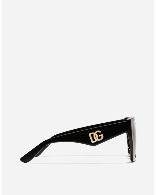Dolce & Gabbana Black Dg Crossed Sunglasses