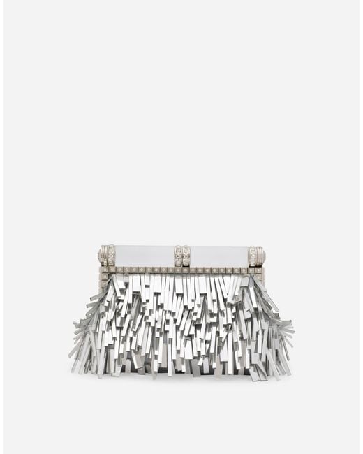 Dolce & Gabbana Multicolor Mordore Nappa Bag With Fringing