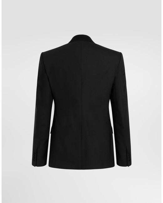 Dolce & Gabbana Black Single-Breasted Wool Tuxedo Sicilia Light Suit for men
