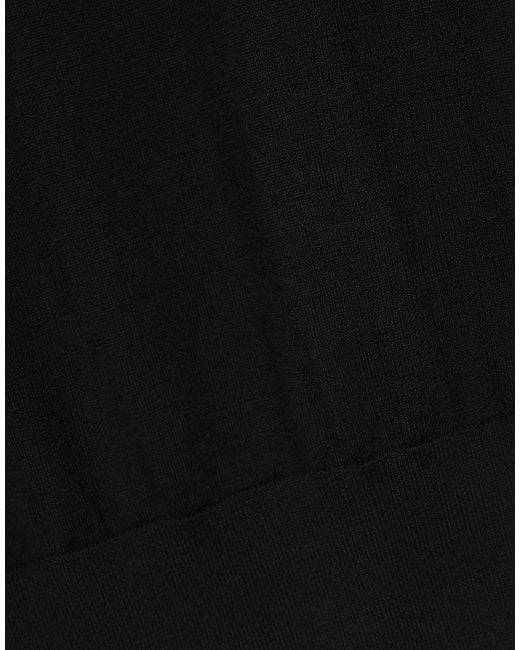 Dolce & Gabbana Black Extra-Fine Cashmere Polo-Shirt for men