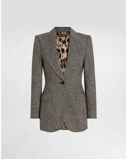 Dolce & Gabbana Gray Single-Breasted Jacket