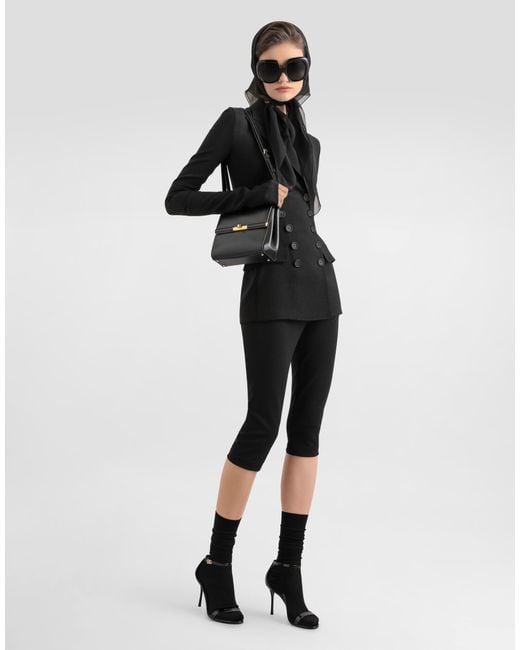 Dolce & Gabbana Black Milano Stitch Jersey Leggings�